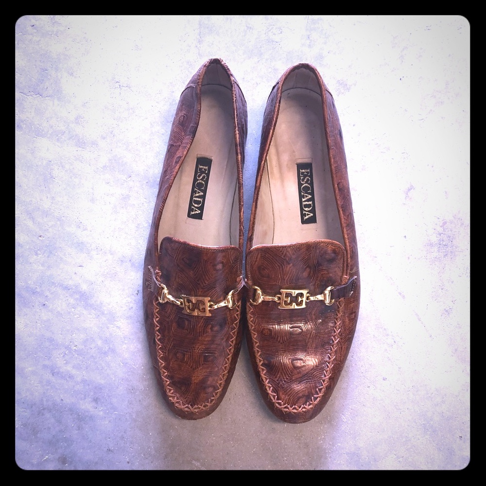 Brown Escada Flats size 8